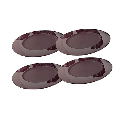 Tupperware Prato Ilúmina 24,7cm Bordo kit 4 Peças