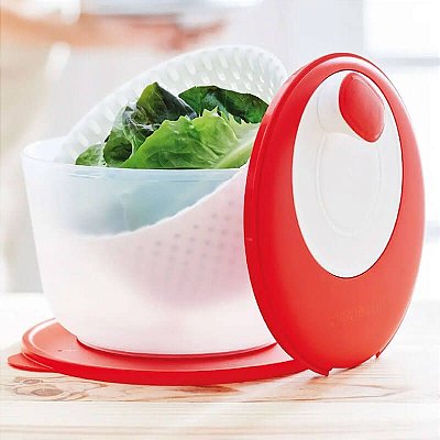 Tupperware Centrífuga Plus Secadora de Salada Vermelha 3,9 litros