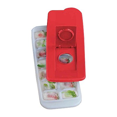 Tupperware Forma de Gelo 14 Cubos Vermelho