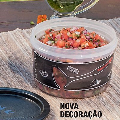 Tupperware Mini Instantânea 575ml Preto Translúcido Churrasco