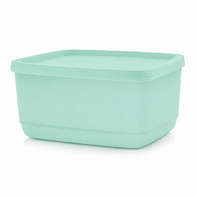 Tupperware Refri Line Quadrado 650ml Verde Aquamarine