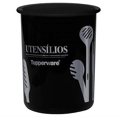Tupperware Porta Utensílios Redondo Cozinha Moderna Preta