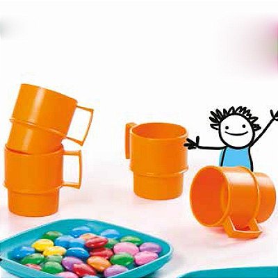 Tupperware Mini Canecas 40ml Laranja 4 peças