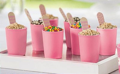 Tupperware Mini Copinhos Rosa 60ml Kit 8 peças