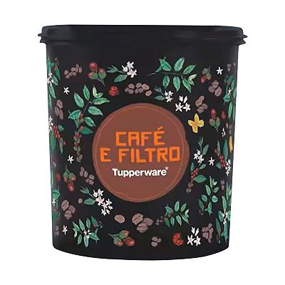 Tupperware Caixa Café e Filtro Floral