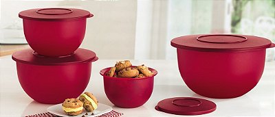 Tupperware Tigelas Murano Marsala kit 4 peças