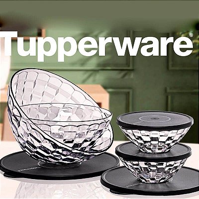 Tupperware Tigelas Prisma  4 peças Transparente