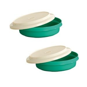 Tupperware Travessa Redonda Actualite 500 ml Verde kit 2 peças