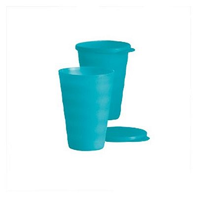 Tupperware Copo Murano 500ml Kit 3 peças Verde Água