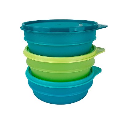 Kit Tupperware Pote Dinâmico 400ml 3 peças