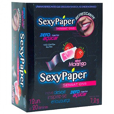 Pack 12 Unidades Sexy Paper Lâmina Morango Danilla