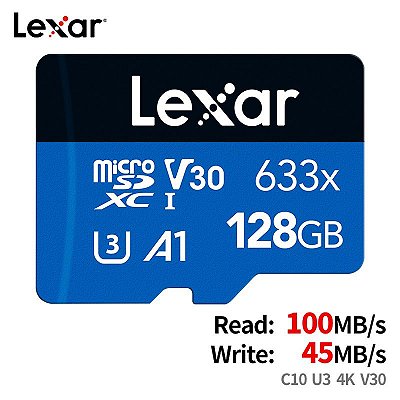 Cartão de Memória Lexar Original Micro SD Card UHS 32GB 64GB 128GB 256GB 512GB
