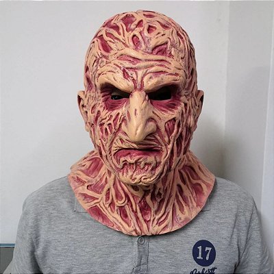 Máscara Freddy Krueger Halloween realista em látex