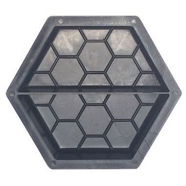 Forma Plástica Sextavada Estriada Meia 20x20x6cm - FP008