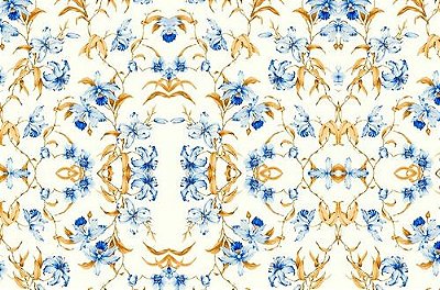 Papel De Parede Adesivo Flor Lírio Azul 45cm