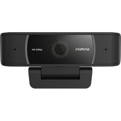 Webcam Intelbras CAM-1080p USB, FHD 1080p com Microfone Embutido Beamforming e Proteção de privacidade para gravações em