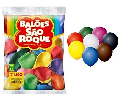 Balões São Roque  nº7 50 unidades