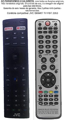 Controle Remoto Compatível JVC smart TV FBT2553