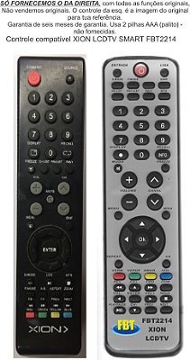 Controle Remoto Compatível XION smart TV XI-LED32 FBT2214