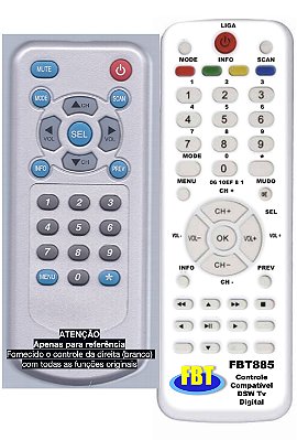 Controle Remoto Compatível DSW ISDB-T DSW002 ISC150B MICTV SBTATW01 FBT0885