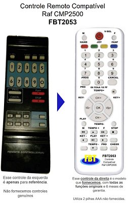 Controle Compatível RAF  KARAOKE CMP 3500 FBT2053