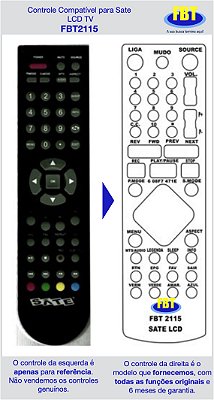 Controle Compatível Sate Satellite At2217 2417 Lcdtv FBT2115