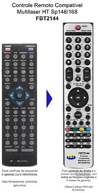 Controle Remoto Compatível - Multilaser Home SP148 SP168 FBT2144
