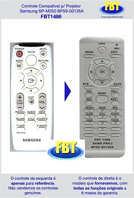 Controle Compatível p/ Projetor Samsung SP-M250 BP59-00135A FBT1486