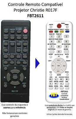 Controle Compatível CHRISTIE Projetor LW650 LV41 400 555 551 751 3LCD FBT2611