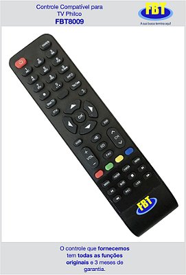 Controle Compatível para TV Philco FBT8009