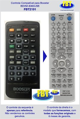 Controle Compatível para Booster  BDVM-8360USB FBT2191