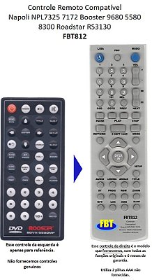 Controle Remoto Compatível - HBUSTER BOOSTER MIDI BDVX 5580MP