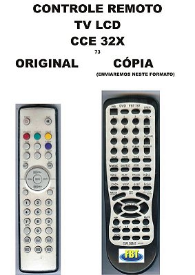 Controle Remoto Compatível - Tv Lcd Cce 32x