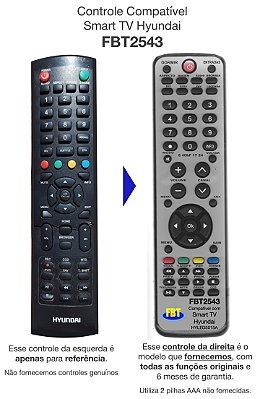 Controle Compatível  Smart TV Hyundai HYLED5015A FBT2543