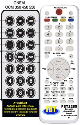 Controle Compativel Oneal Ocm 250 350 450 550 FBT2285