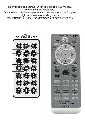 Controle Compativel Oneal Ocm 250 350 450 550 FBT2285