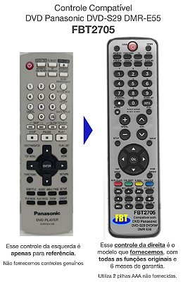 Controle Compatível Para DVD PANASONIC S29 FBT2705