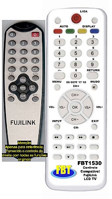 Controle Compatível Com Fujilink Fujion Tv Lcd 19 Fbt1530