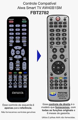 Controle Compatível Para AIWA SMART TV AW40B1SM FBT2782