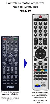 Controle Compatível Para KNUP MICROSYSTEM FBT2780