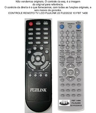 Controle Compatível Fujilink Fujion Tv Lcd Fbt1400