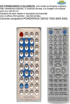 Controle Compatível Com Powerpack Isdvd 7002 9000 9002 FBT1673