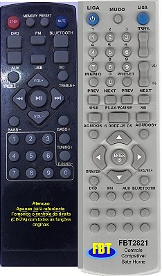 Controle Compatível Com SPEAKER SATE SISTEMA SOM FBT2821