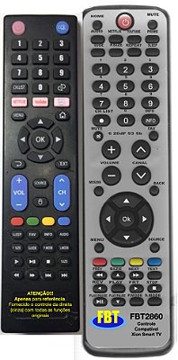 Controle Compatível Com XION SMART XI-LED32SLIM TV FBT2860