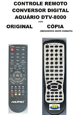 Controle Compatível Com AQUÁRIO DTV-8000 FBT1555