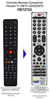 Controle Compatível Com H BUSTER Hbtv-42D06Fd Hbtv-32D06Hd FBT2723