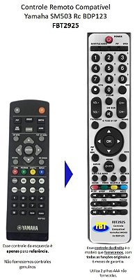 Controle Compatível Com Yamaha BDP123 FBT2925