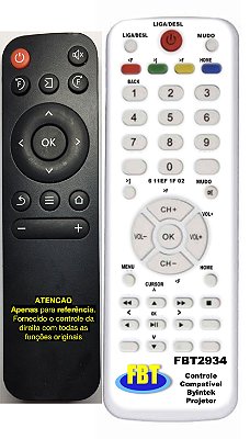 Controle Compatível PROJETOR B YINTEK SERIE SKY/CEU X20 FBT2934