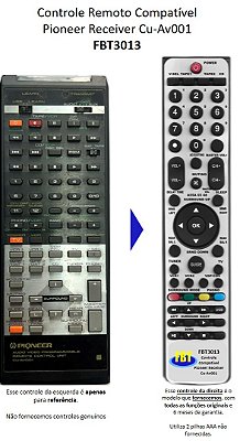 Controle Compatível Pioneer Receiver Cu-Av001 FBT3013
