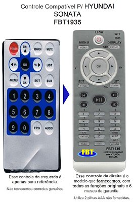Controle Compatível P/ Hyundai Sonata Fbt1935